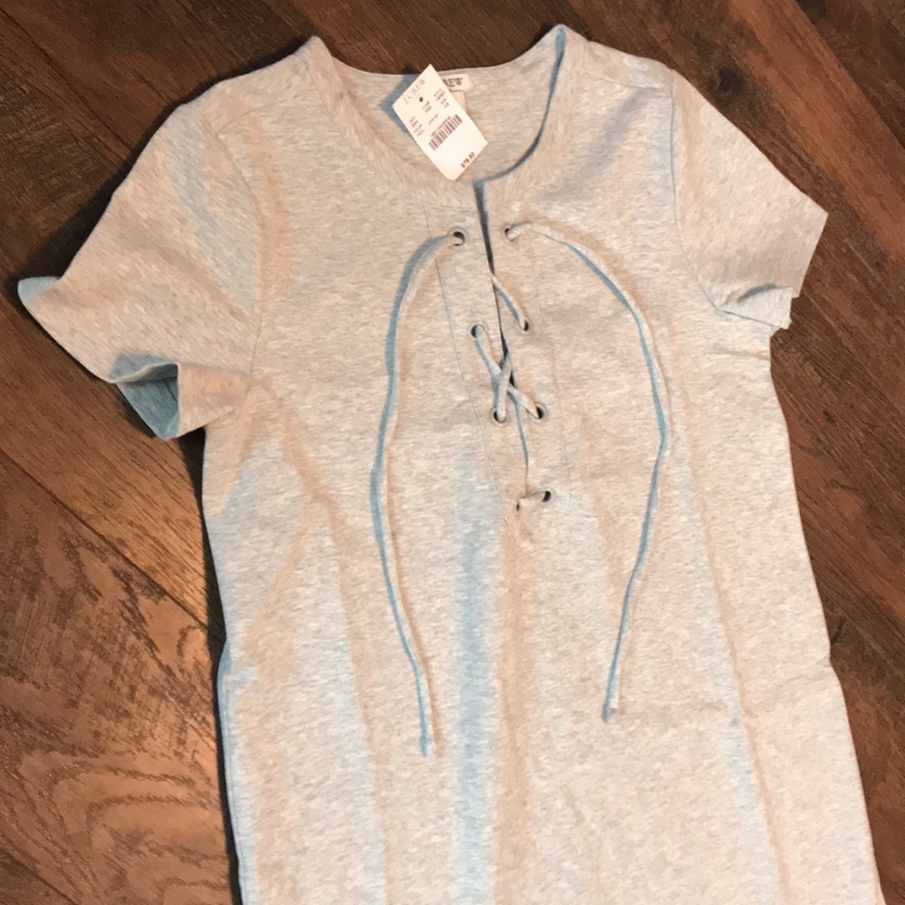 NWT J. Crew lace up dress